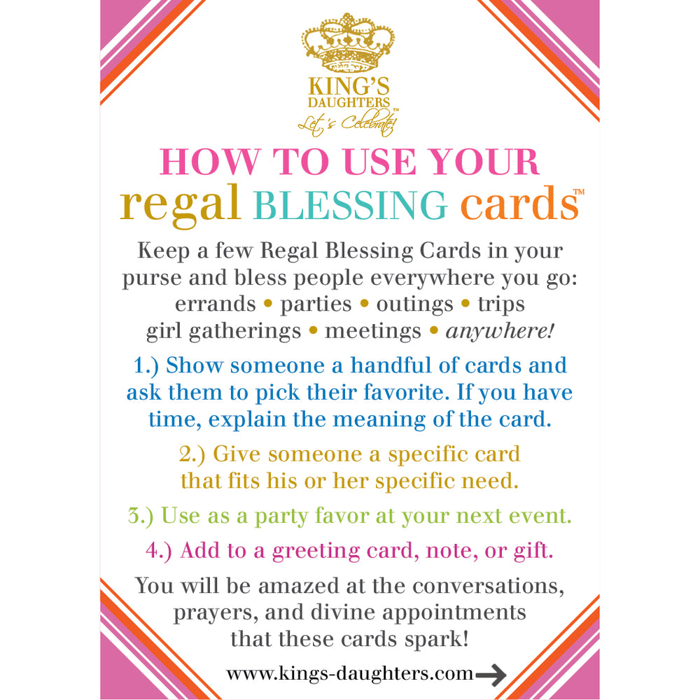 Regal Blessing Cards - New Heart Edition-Regal Blessing Cards-King's Daughters Regal Lifestyle Collection