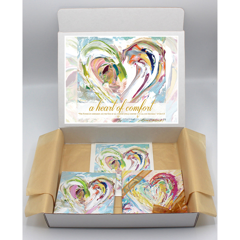 Comfort / Sympathy Gift Boxes - HEART SERIES (Choose Color)