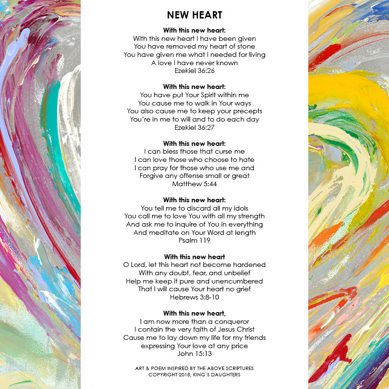 New Heart • Giclee 1-Giclee-King's Daughters Regal Lifestyle Collection