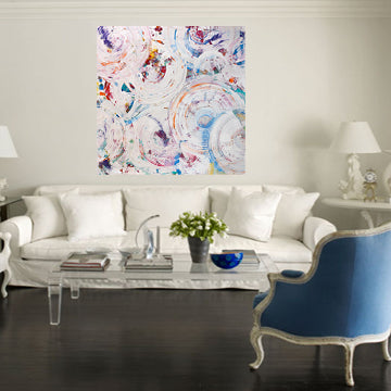 Life to the Full - White & Color 48x48