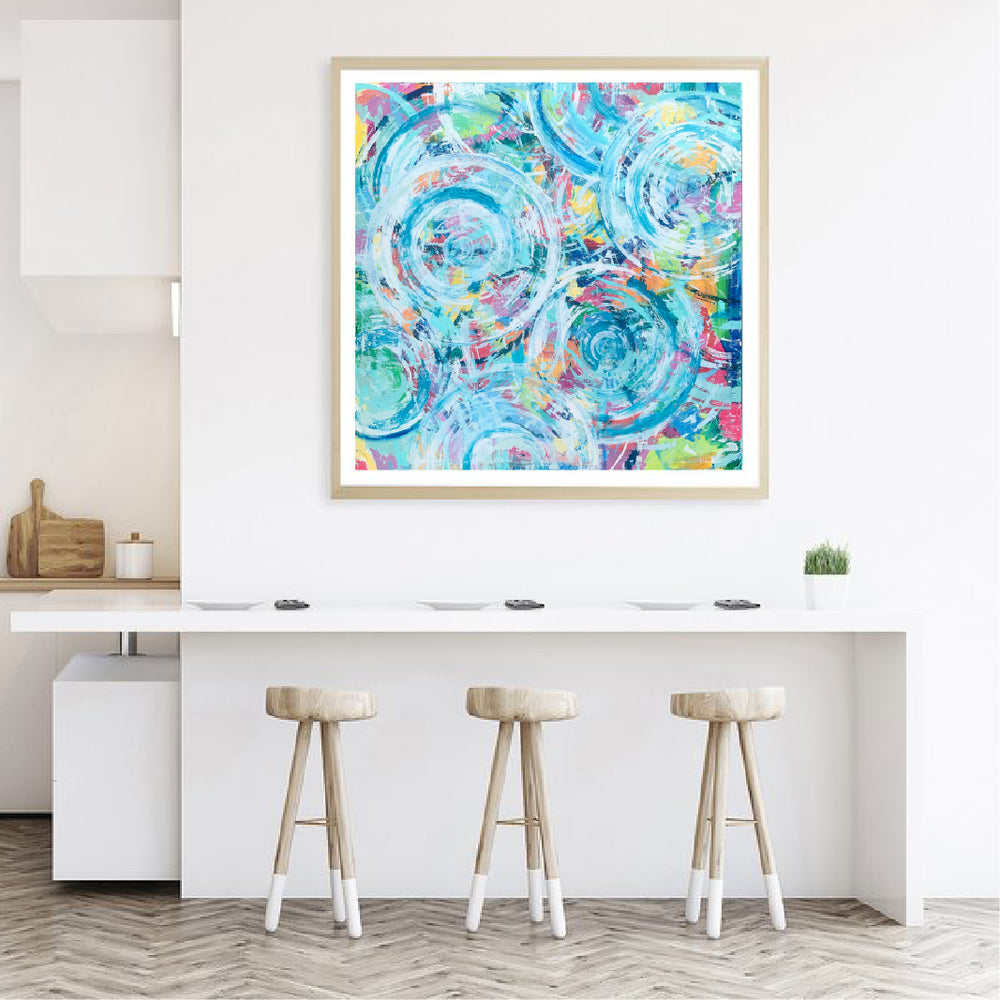 Life to the Full Bright Blue - 48x48